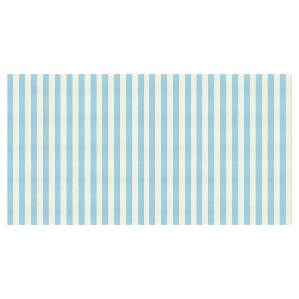 Meri Meri Pale Blue Striped Paper Tablecloth