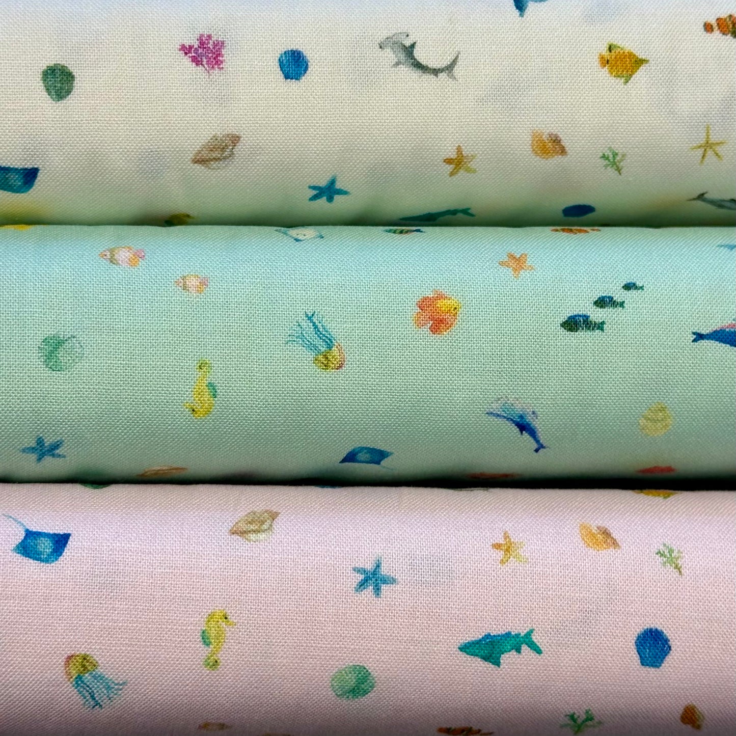 Sea Treasures Seafoam Craft Fabric