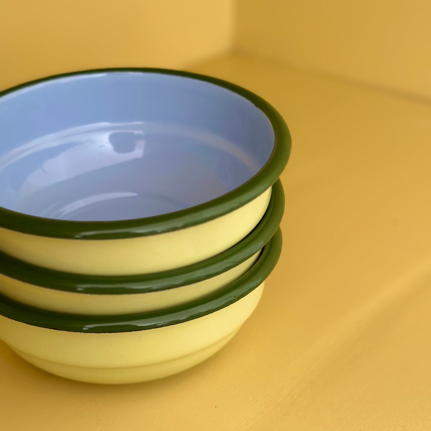 Enamel Cereal Bowl 14cm - Blueberry Matcha