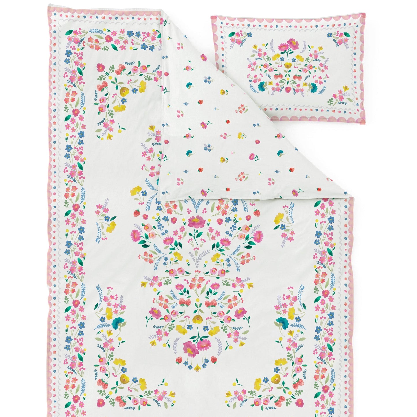 Folk Floral Duvet Cover Set Single Sample