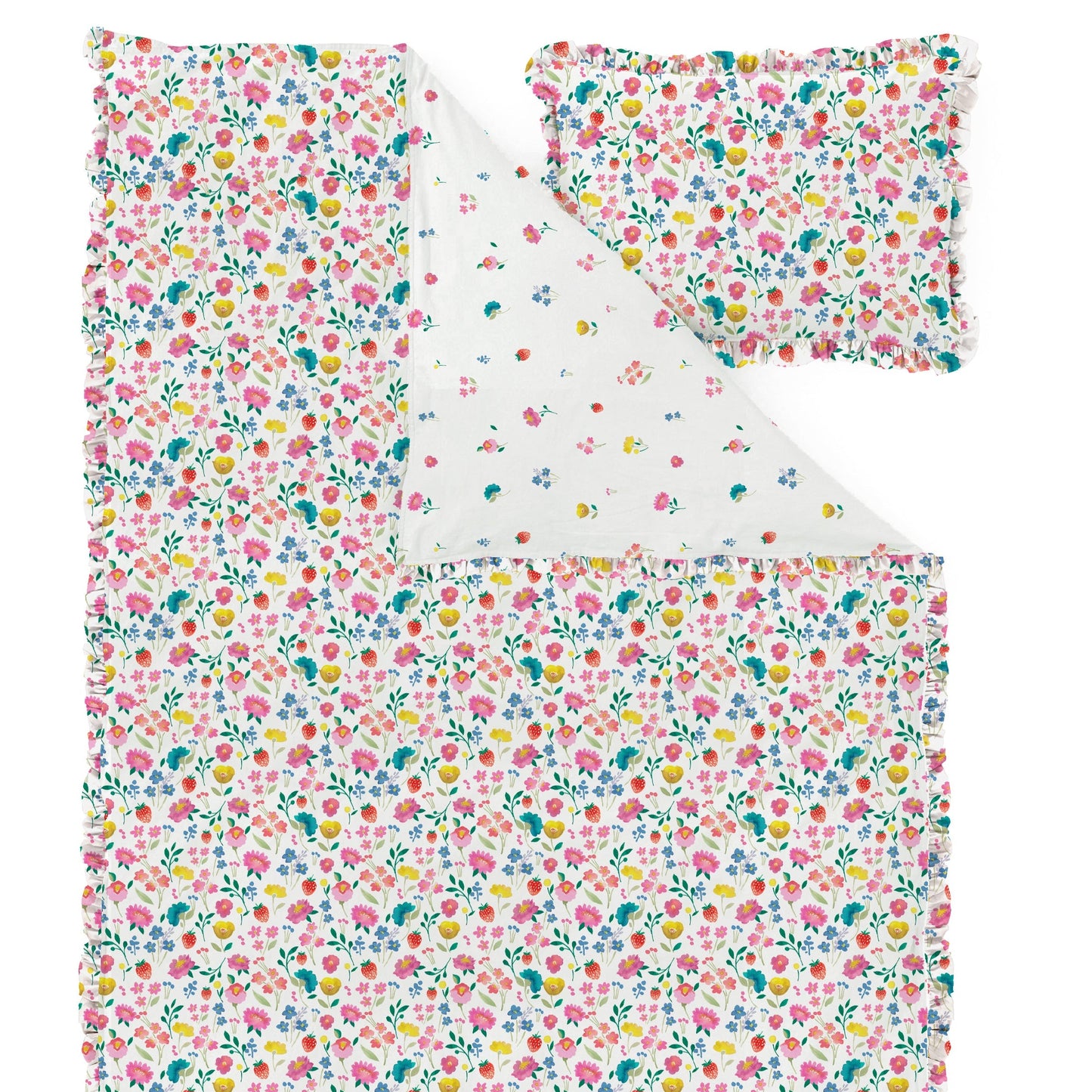 Frilly Folk Floral Duvet Cover Set Single (aop) Sample