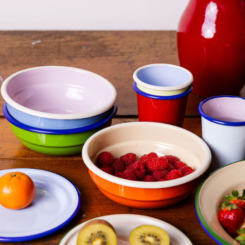 Enamel Bowl 16cm - Tangerine Dream