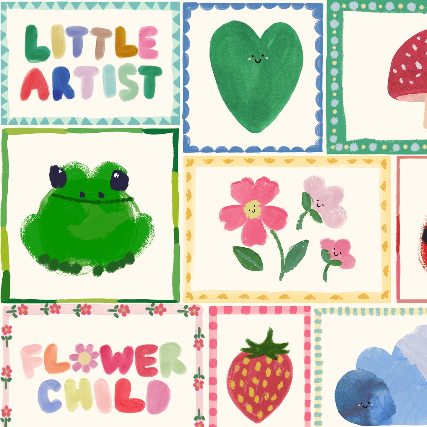 Patchwork Rainbow Craft Fabric