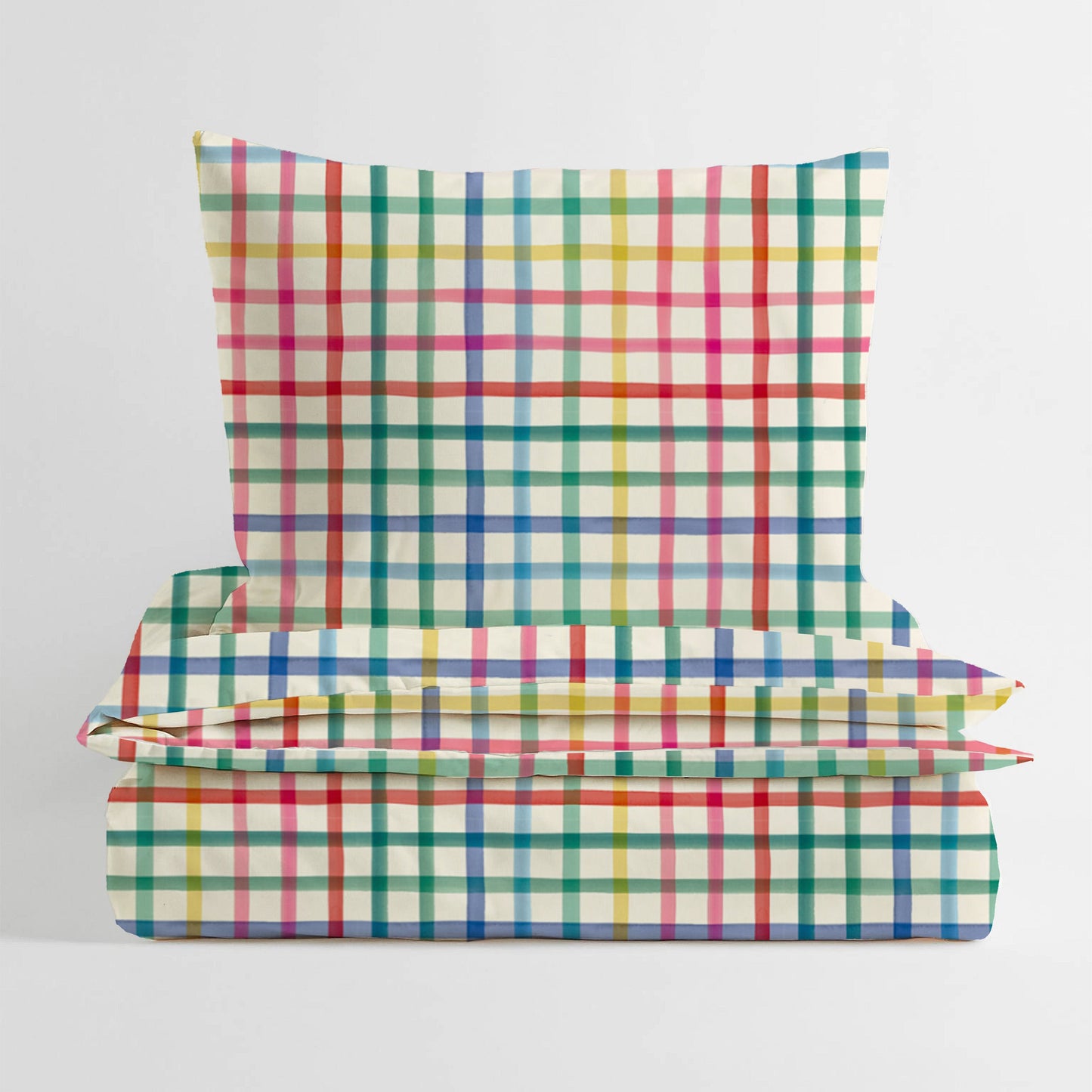 Picnic Check Frilly Duvet Cover Set Single Sample