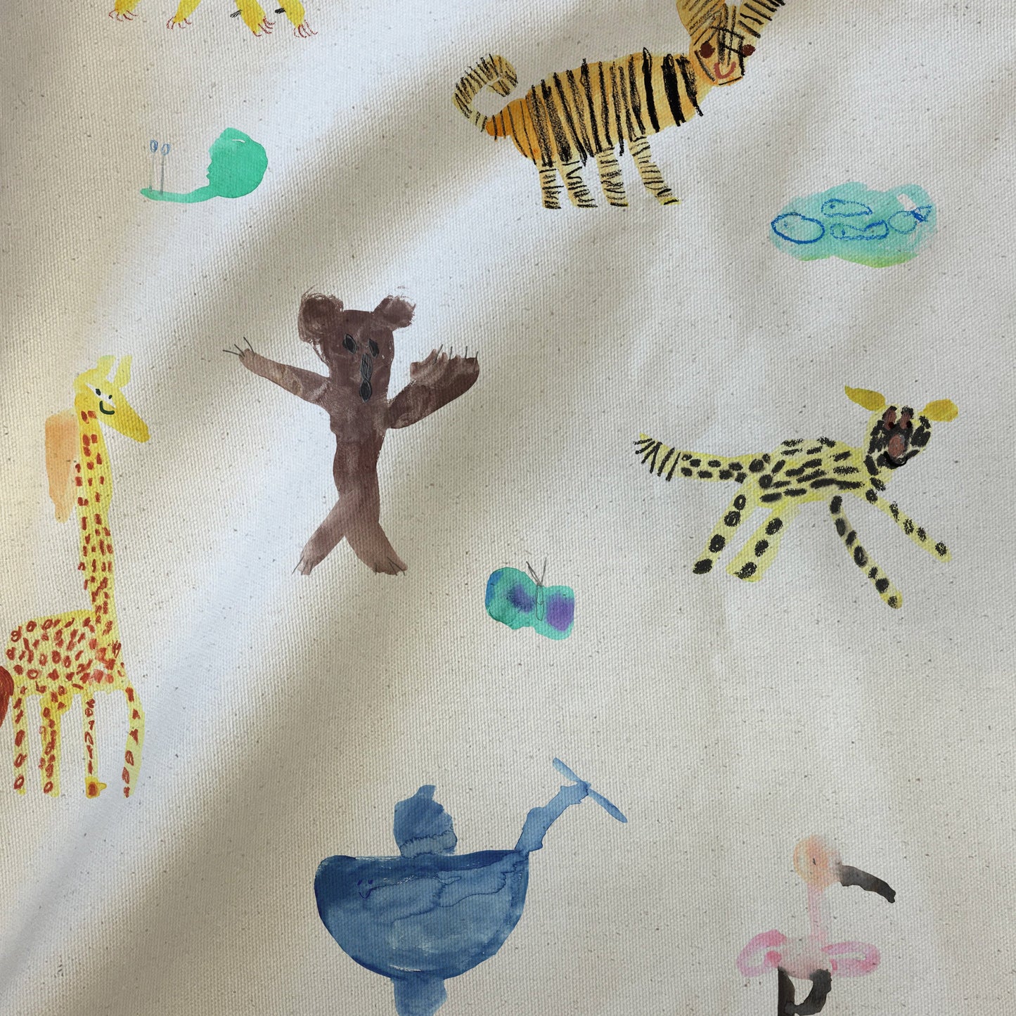 Animal Drawings Small Fabric Sample