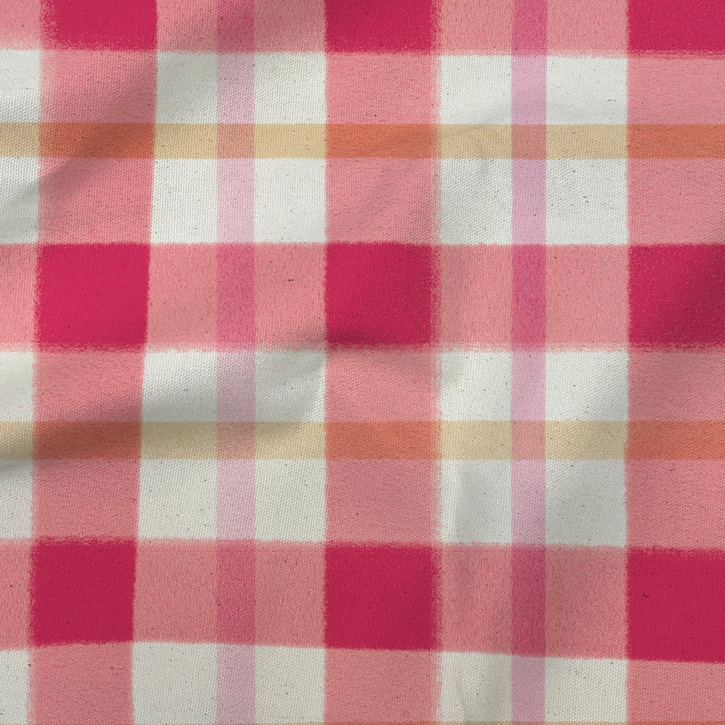Strawberry Jam Check Big Fabric