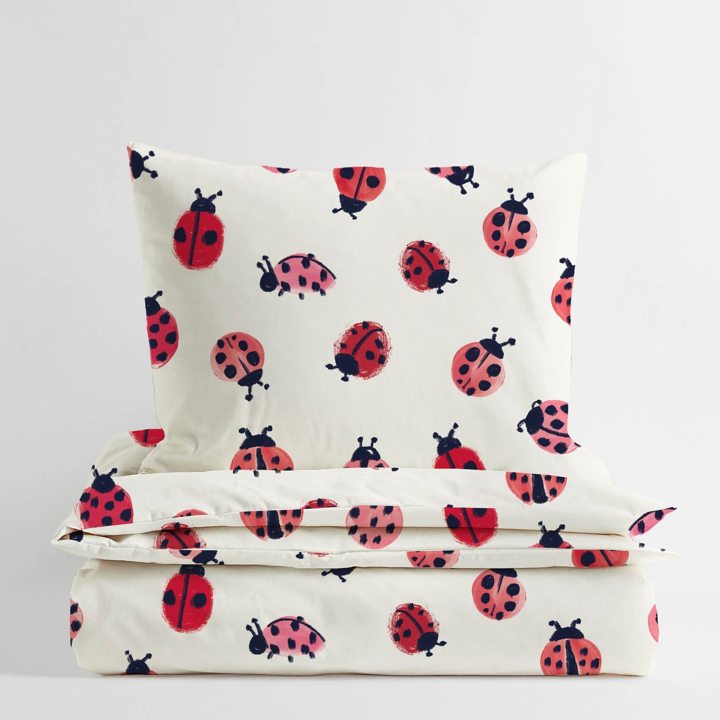Ladybirds Duvet Cover Set Single PatchPocket Sample