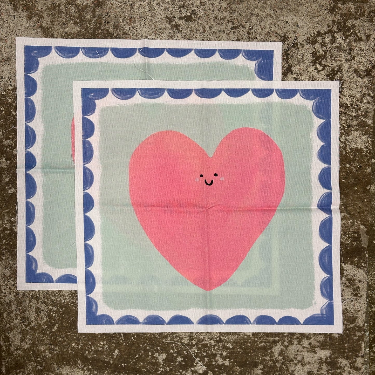 Pink Loveheart Cushion Panels (Pair) Sample