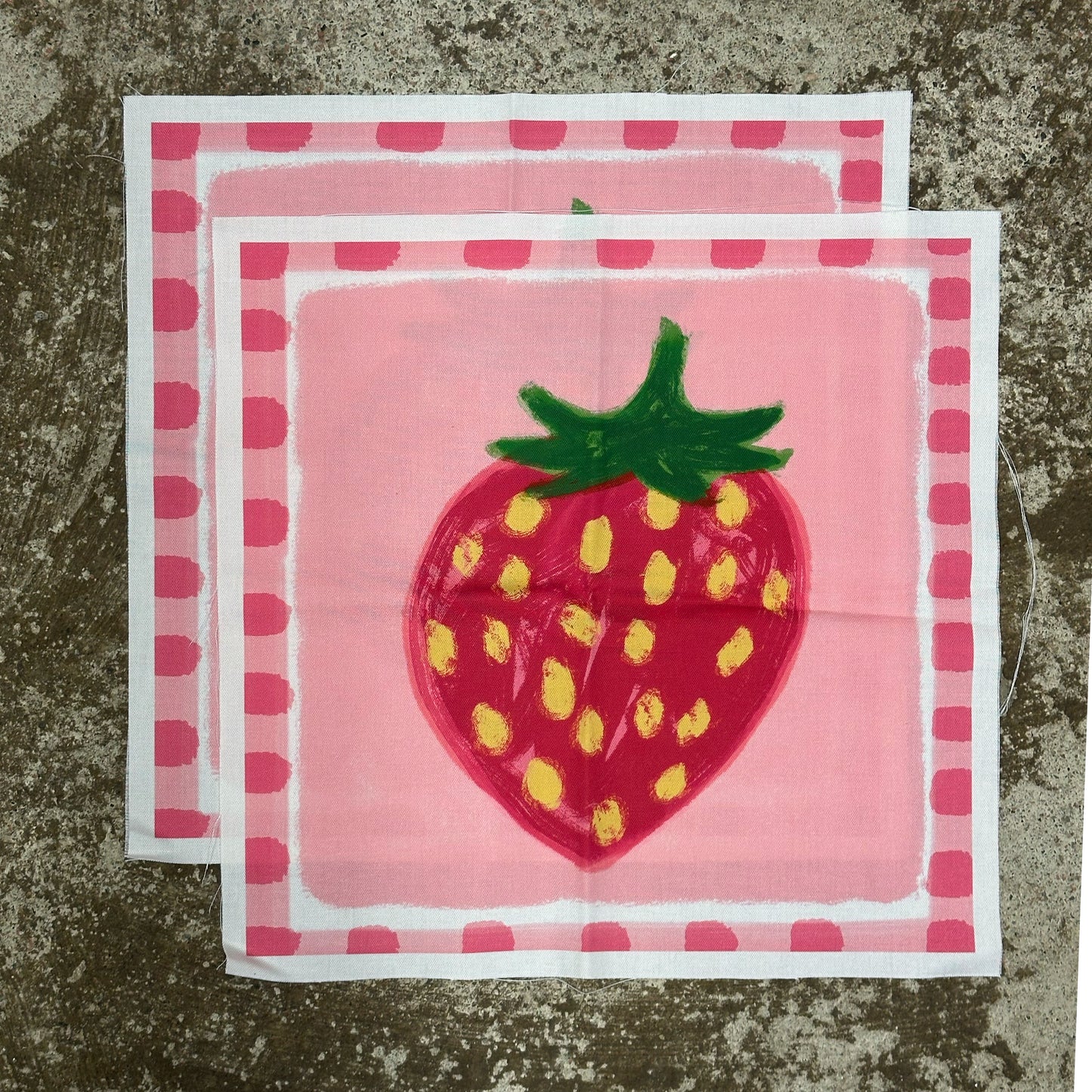 Strawberry Cushion Panels (Pair) Sample