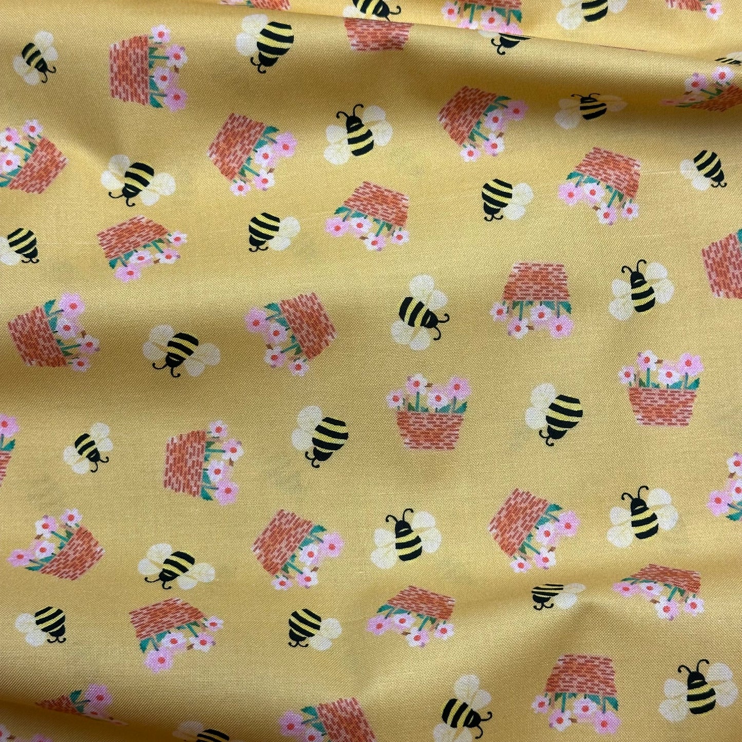 Flower Baskets Honey Craft Fabric