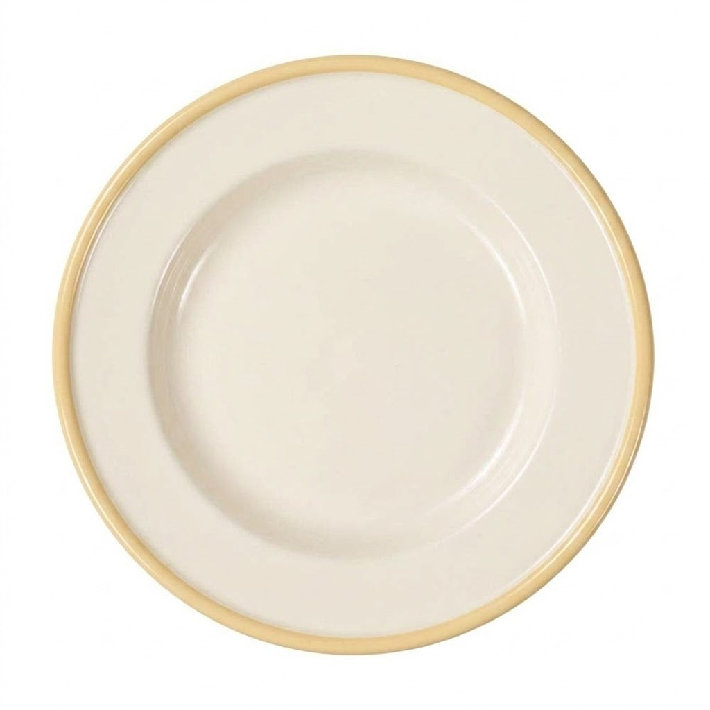 Enamel Dinner Plate - Cream Soda