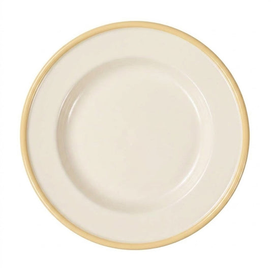 Enamel Dinner Plate - Cream Soda