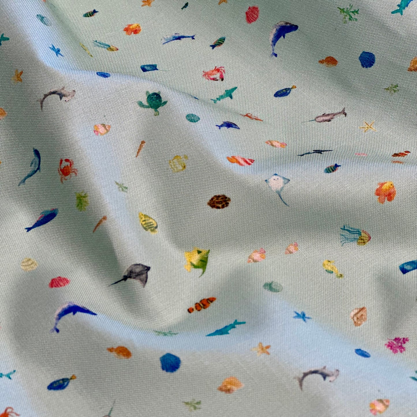 Sea Treasures Seafoam Craft Fabric