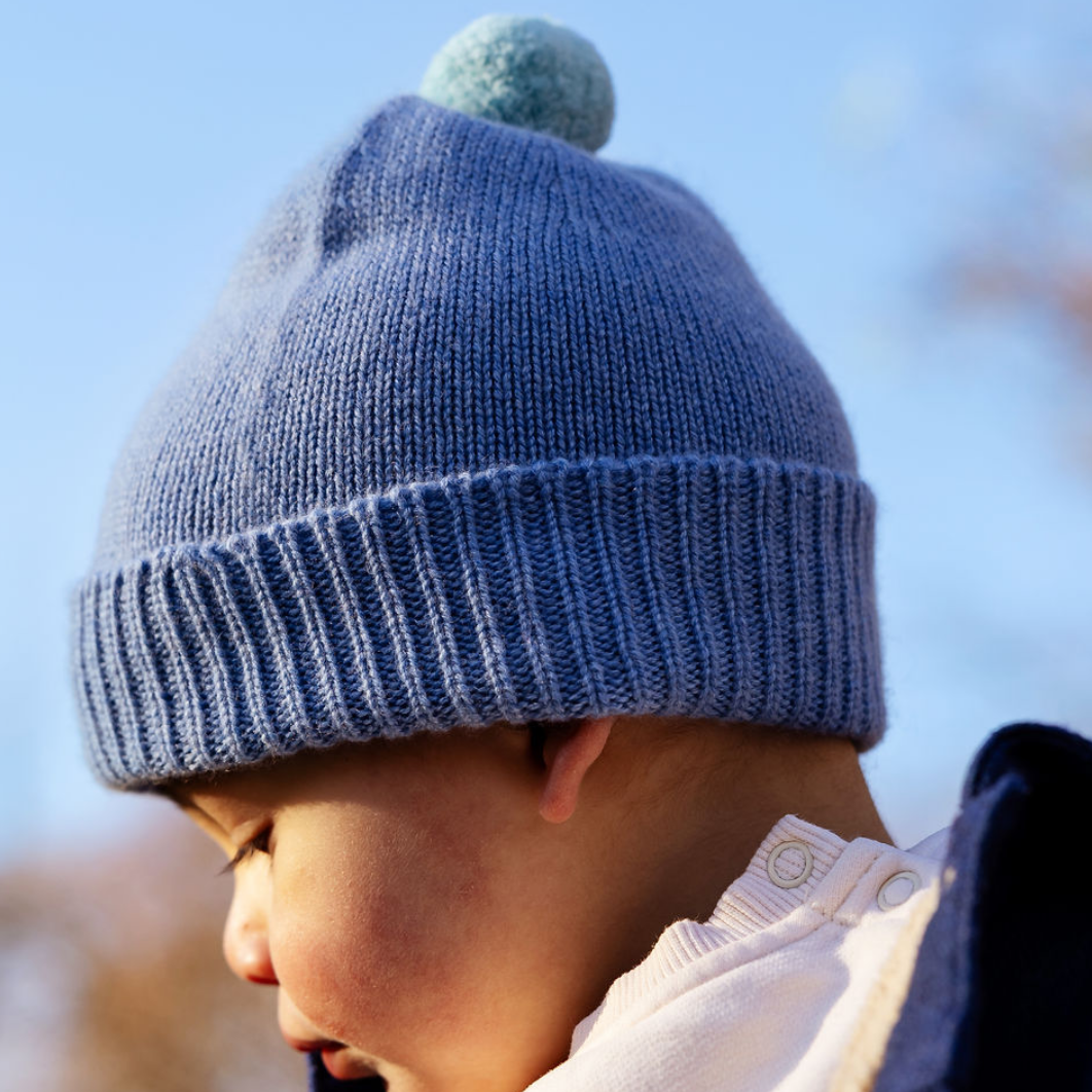 Blueberry Cashmere Beanie Rosie Sugden x Wee Blue Bell