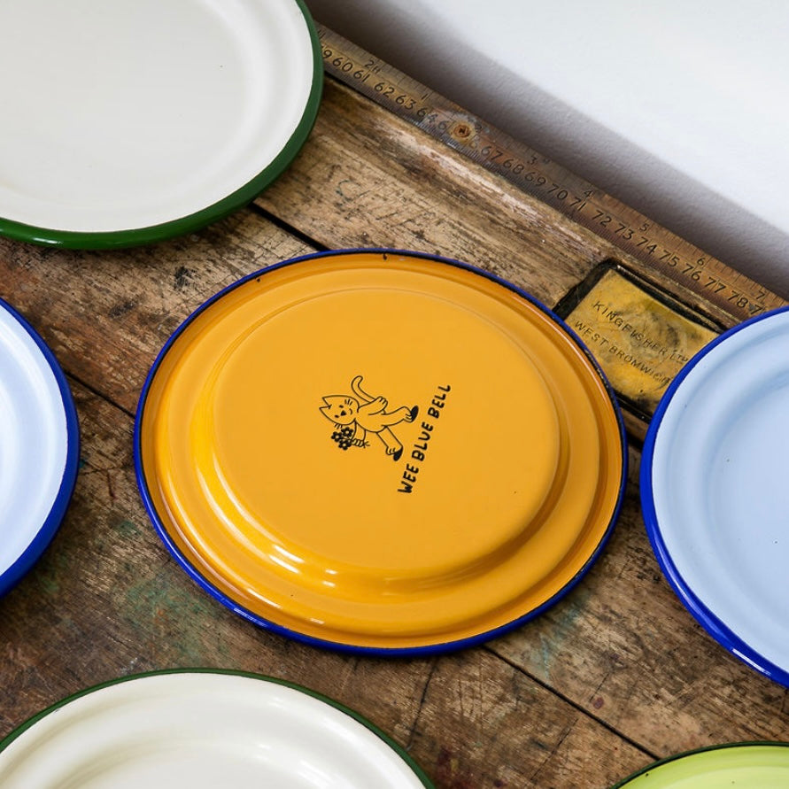 Enamel Snack Plate - Blueberry