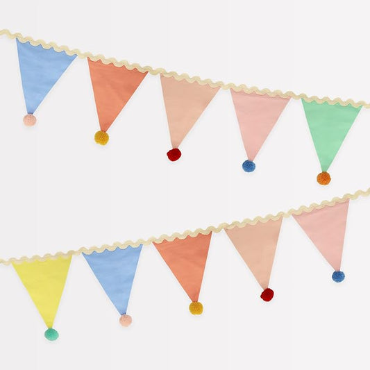 Meri Meri Pastel Pompom Flag Garland