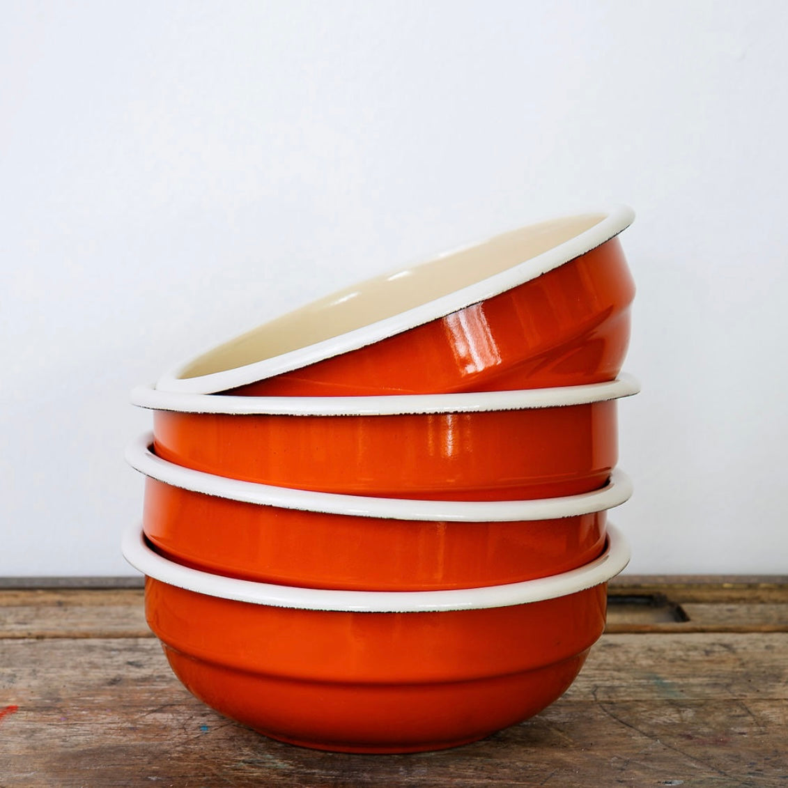 Enamel Bowl 16cm - Tangerine Dream