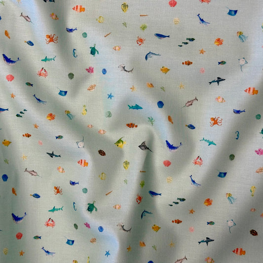 Sea Treasures Seafoam Craft Fabric