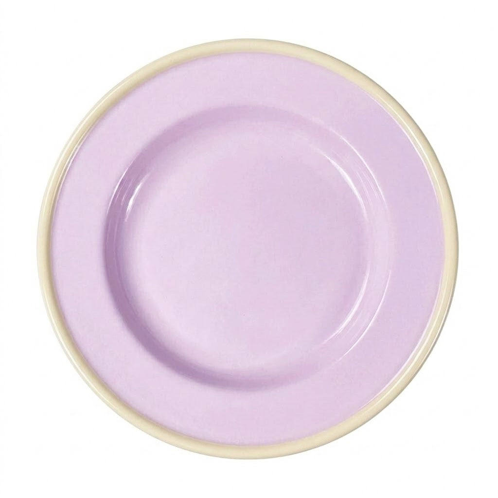 Enamel Dinner Plate - Battenberg Blue