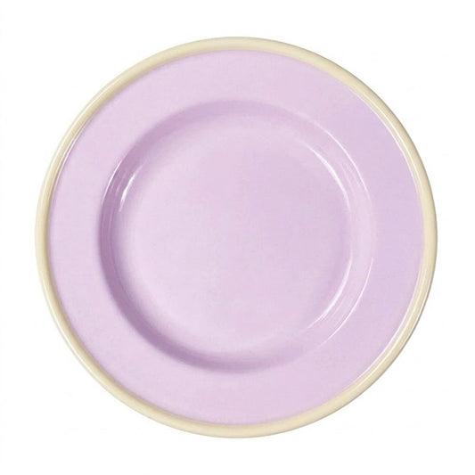 Enamel Dinner Plate - Battenberg Blue