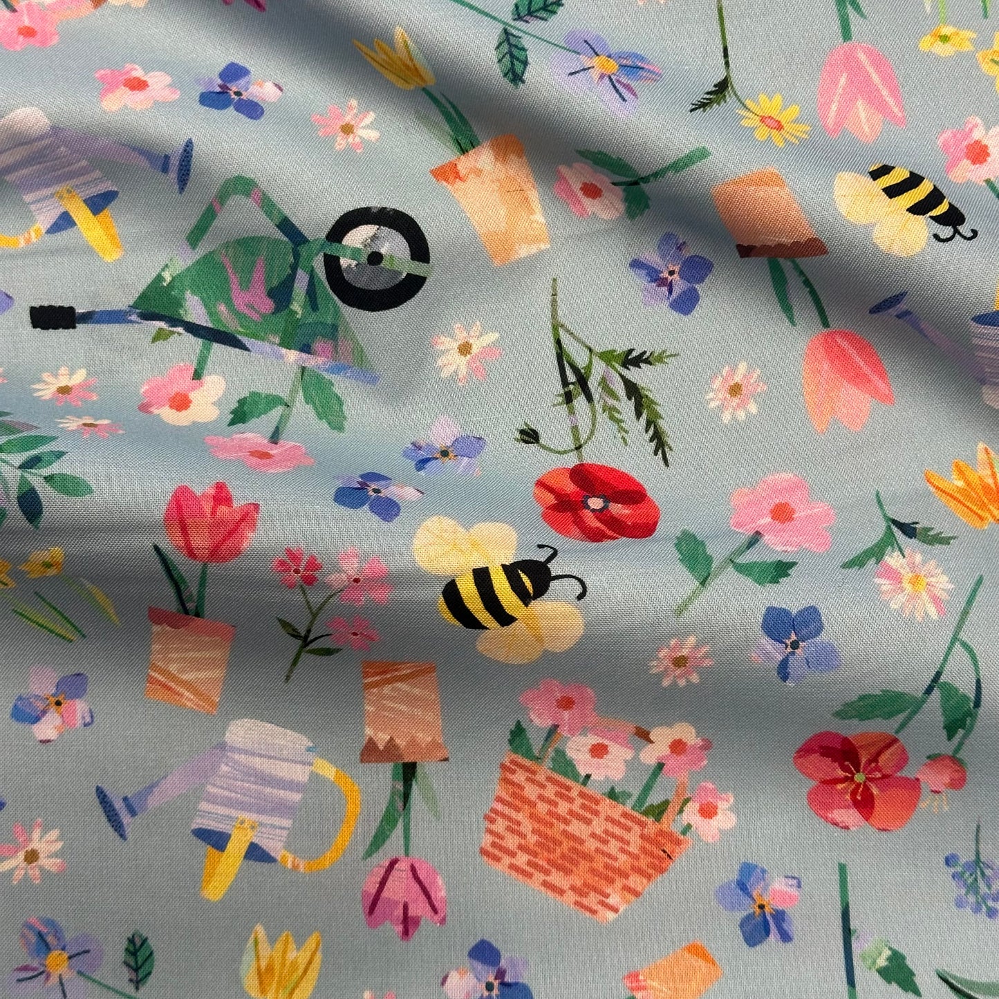 Flower Market Sky Craft Fabric