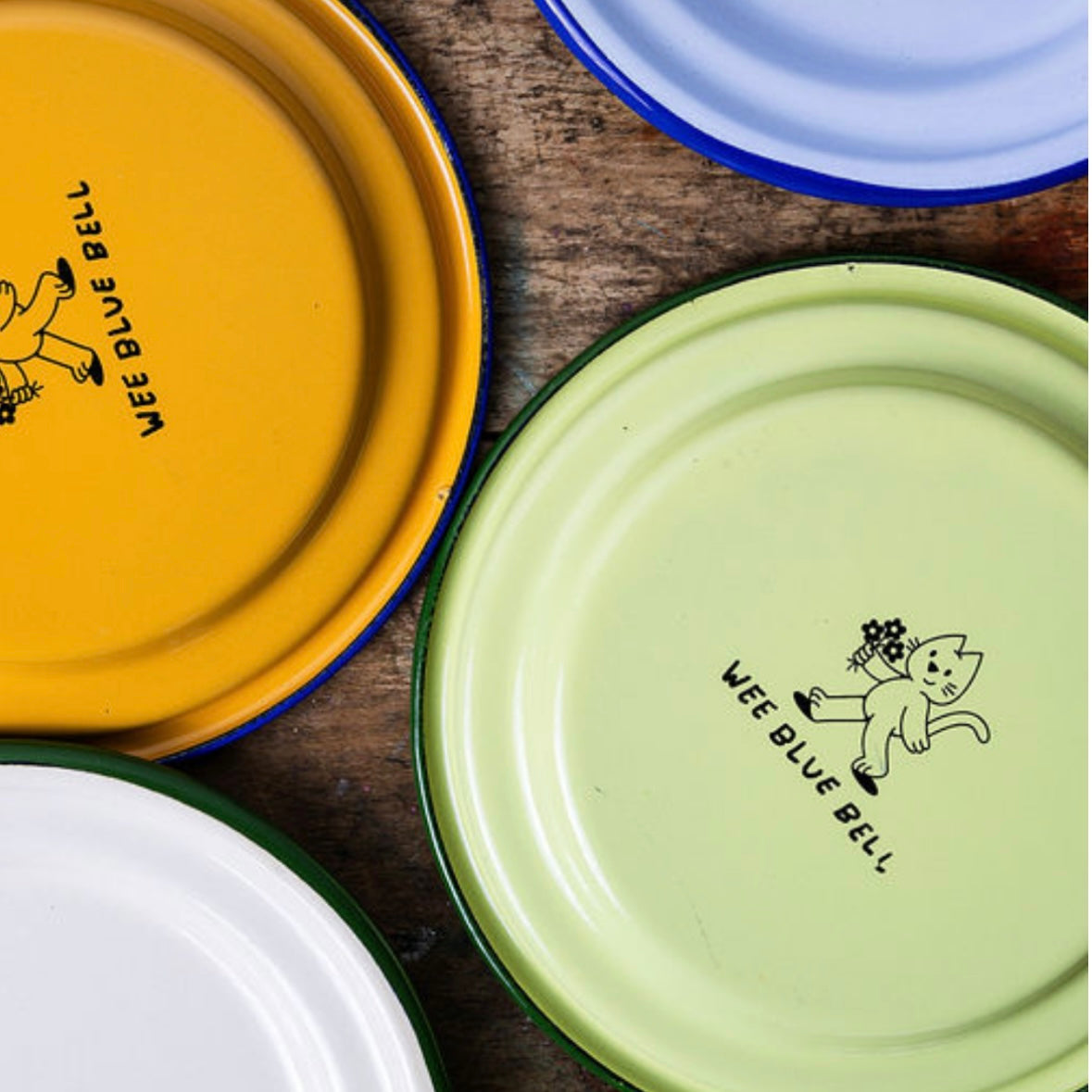 Enamel Snack Plate - Green Banana