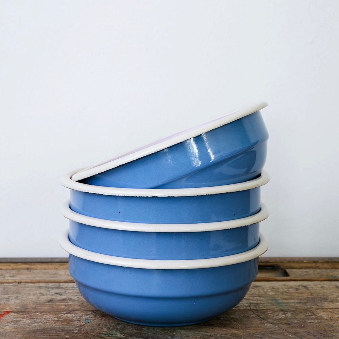 Enamel Bowl 16cm - Birthday Cake
