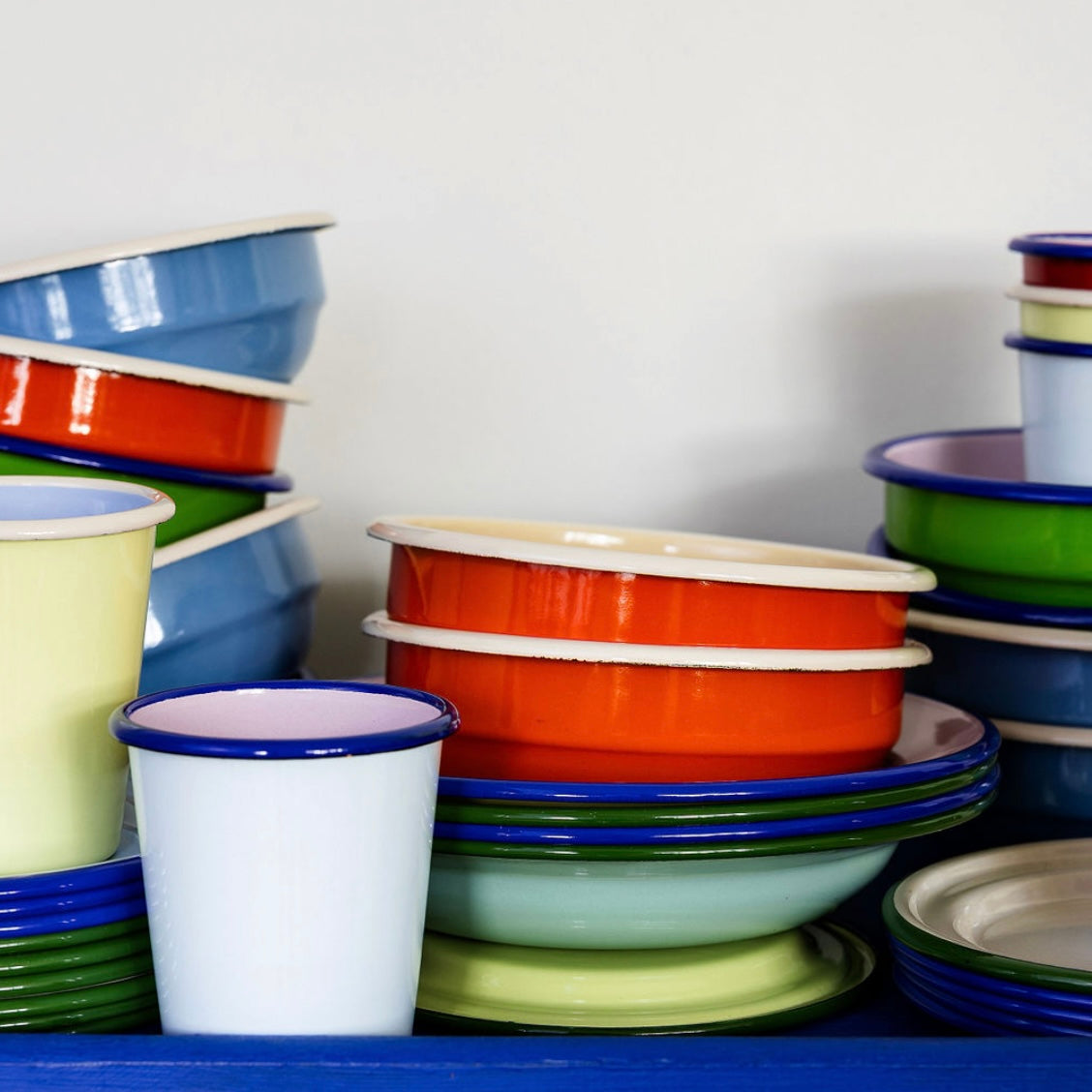 Enamel Pasta Bowl - Pink Lemonade