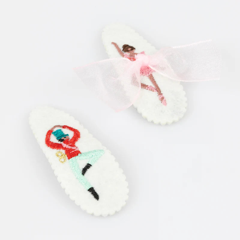 Meri Meri Embroidered Nutcracker Hair Clips (x5)
