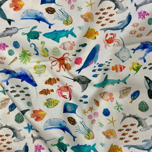 Under the Sea White Sand Craft Fabric