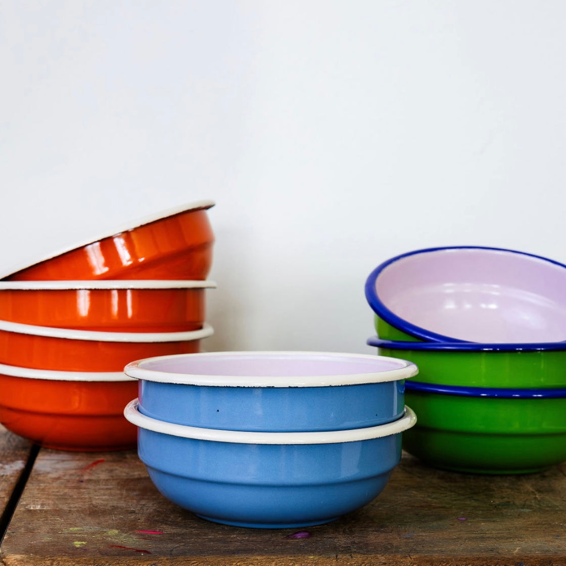 Enamel Bowl 16cm - Tangerine Dream