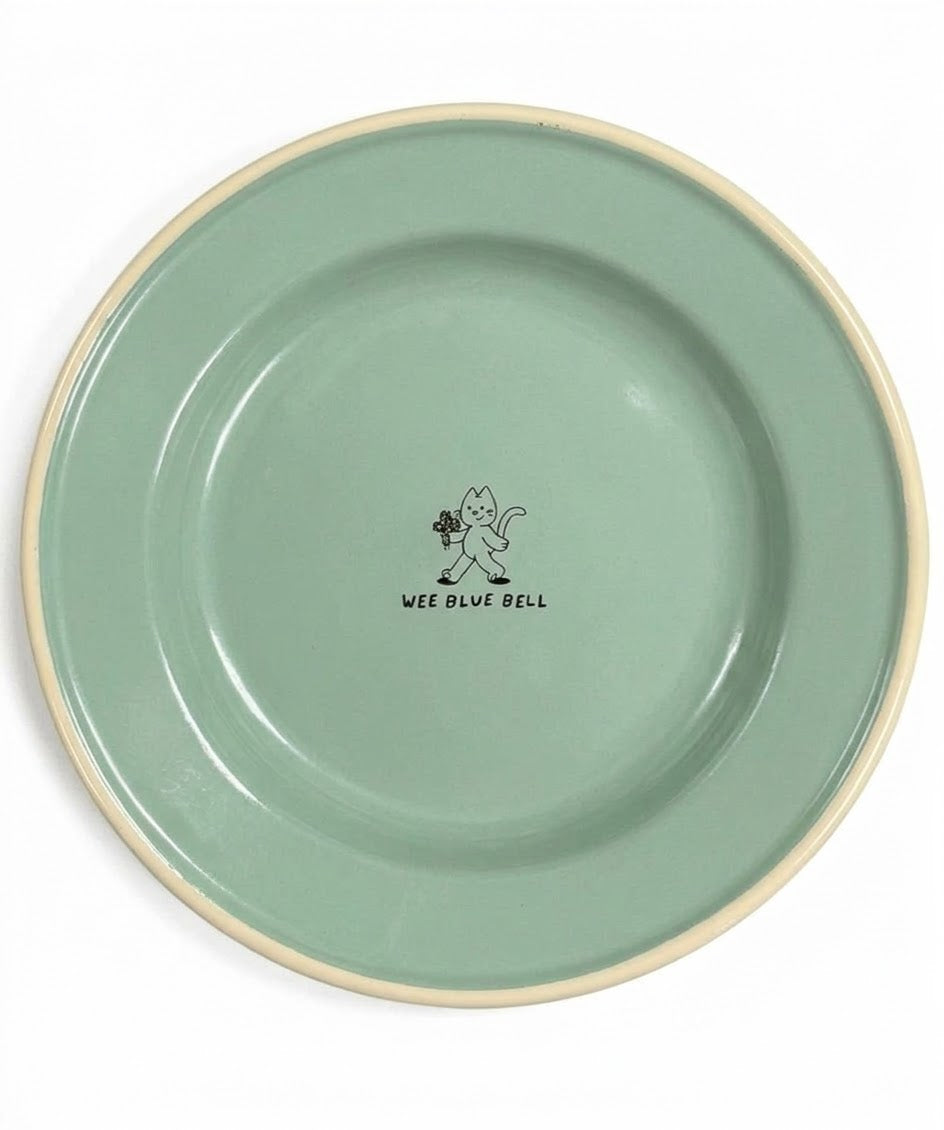 Enamel Dinner Plate - Cream Soda