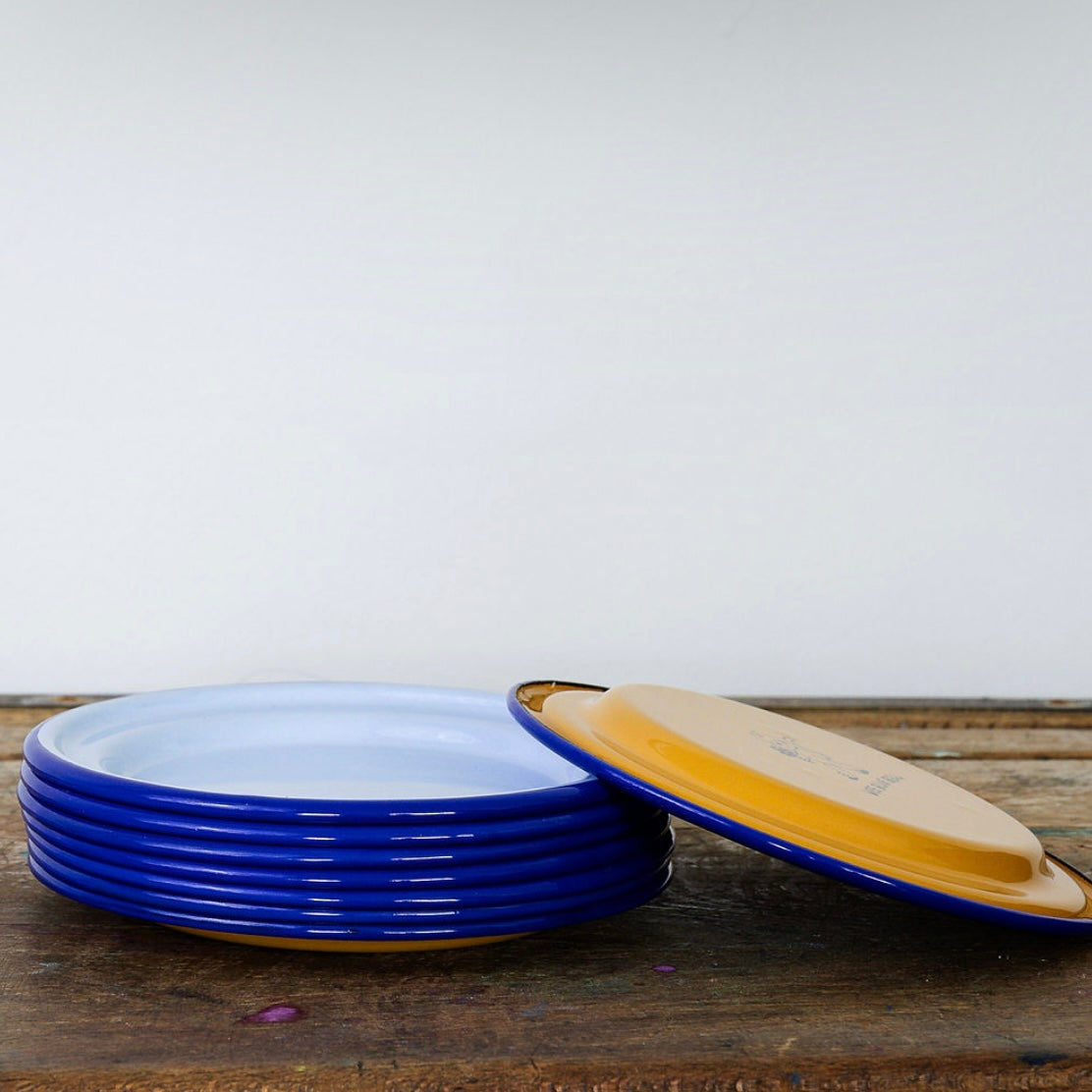 Enamel Snack Plate - Blueberry