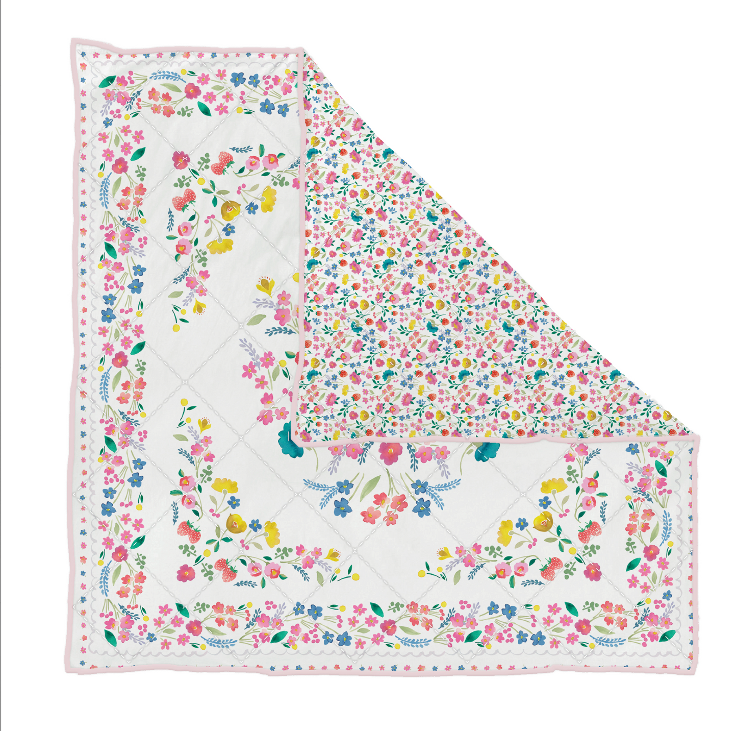 Folk Floral Quilt Sample