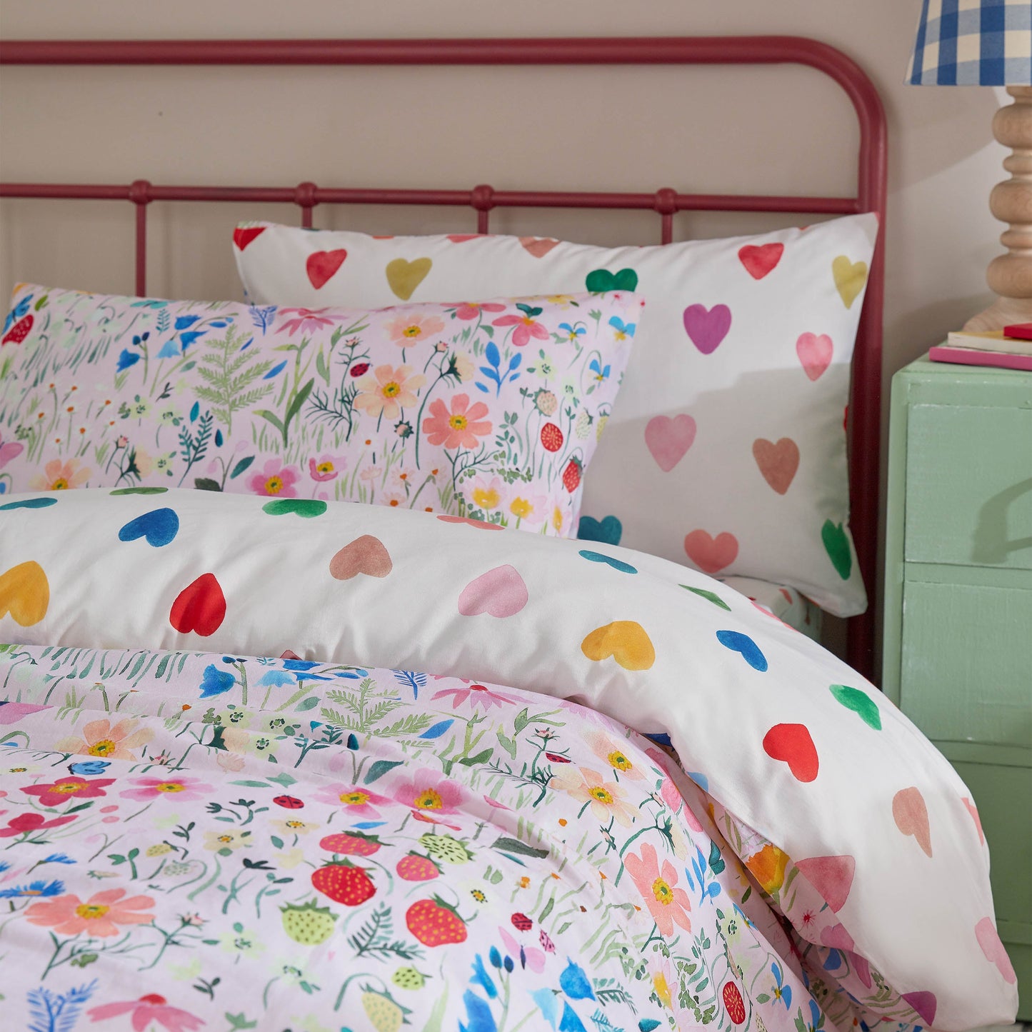 Secret Garden/Love You Reversible Duvet Cover Set