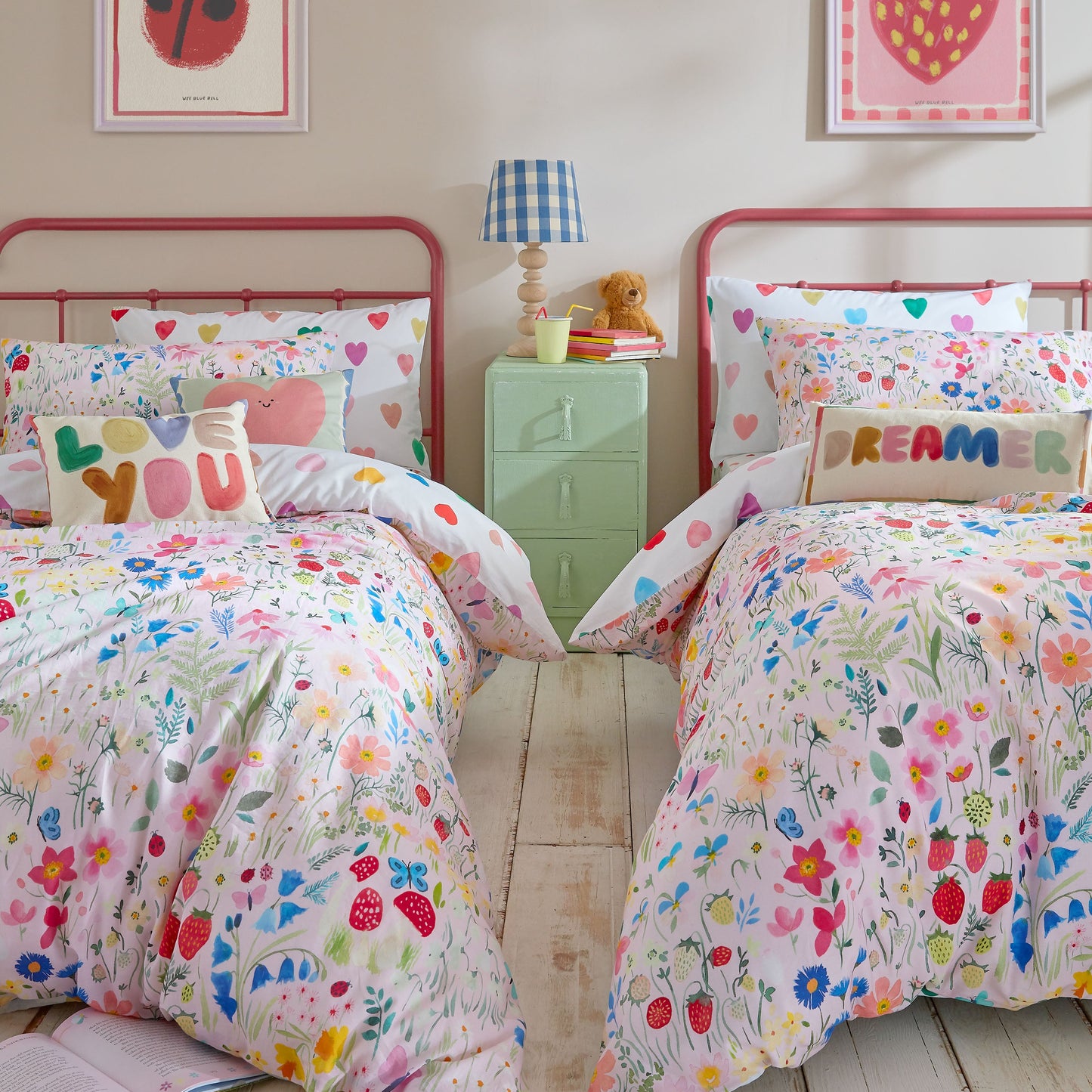 Secret Garden/Love You Reversible Duvet Cover Set