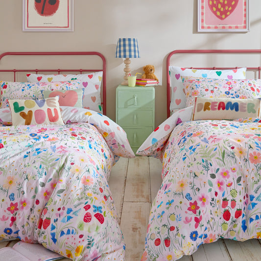 Secret Garden/Love You Reversible Duvet Cover Set