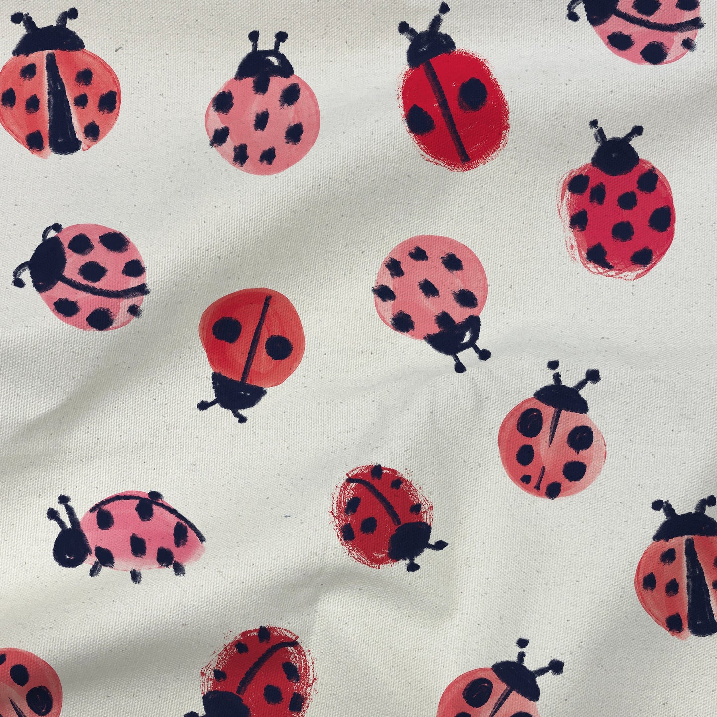 Ladybirds Spring Fabric Sample