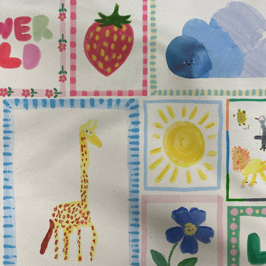 Patchwork Rainbow Big Fabric