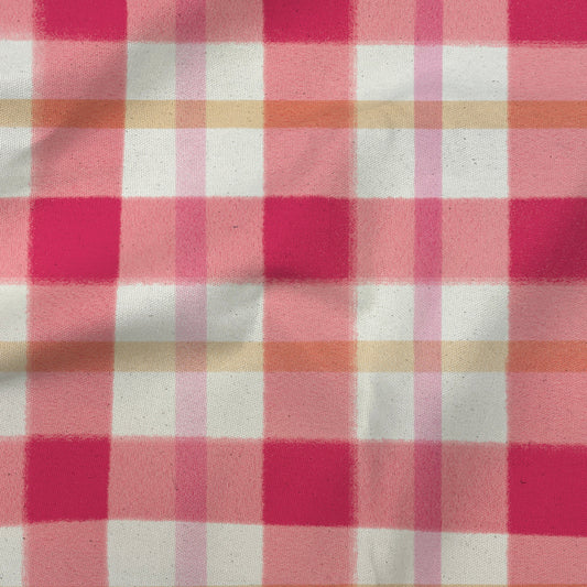 Strawberry Jam Check Big Fabric