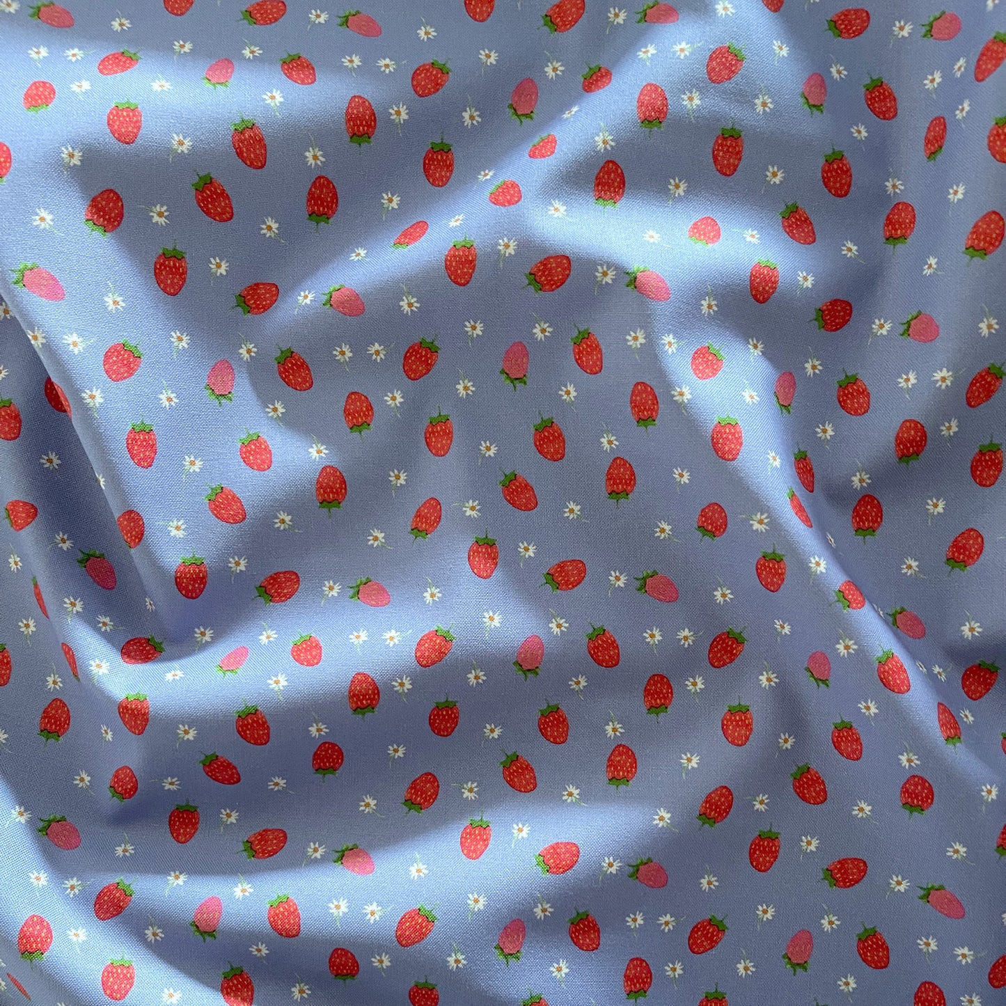 Strawberries Cornflower Craft Fabric
