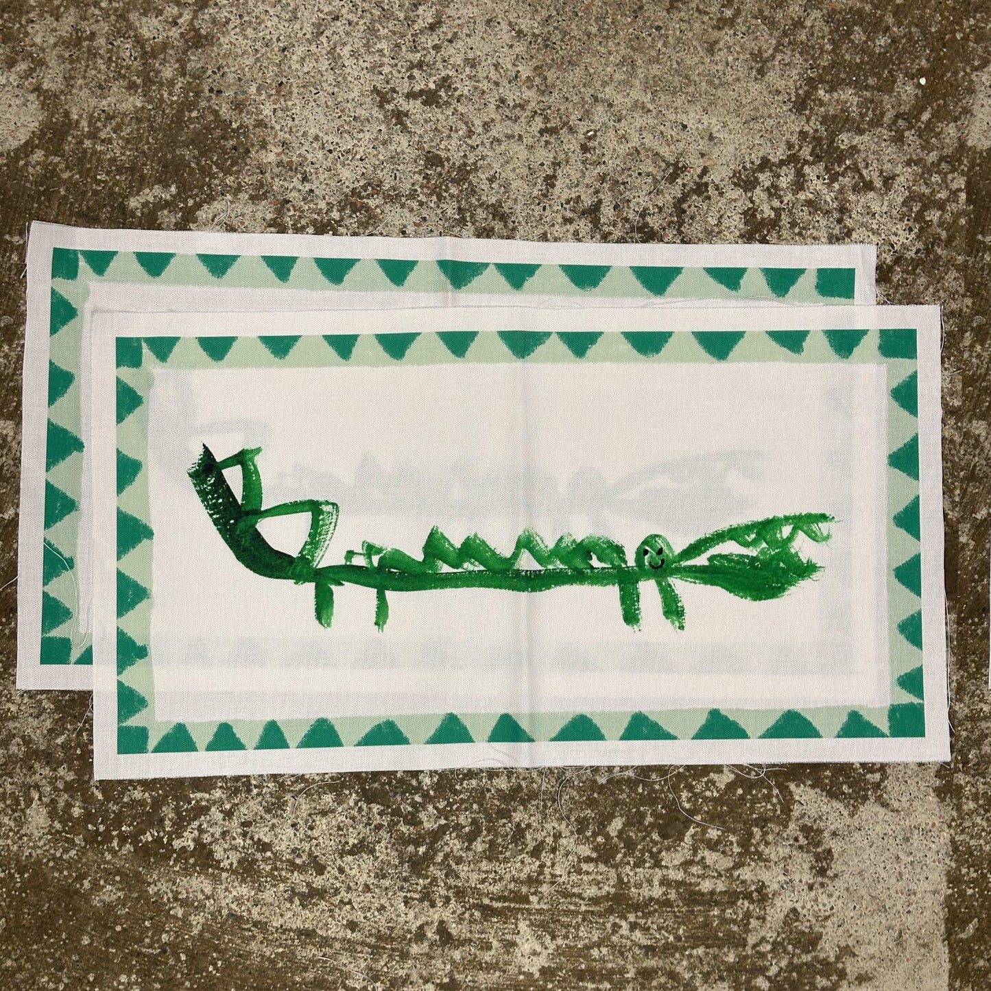 Stick Croc Cushion Panels (Pair) Sample