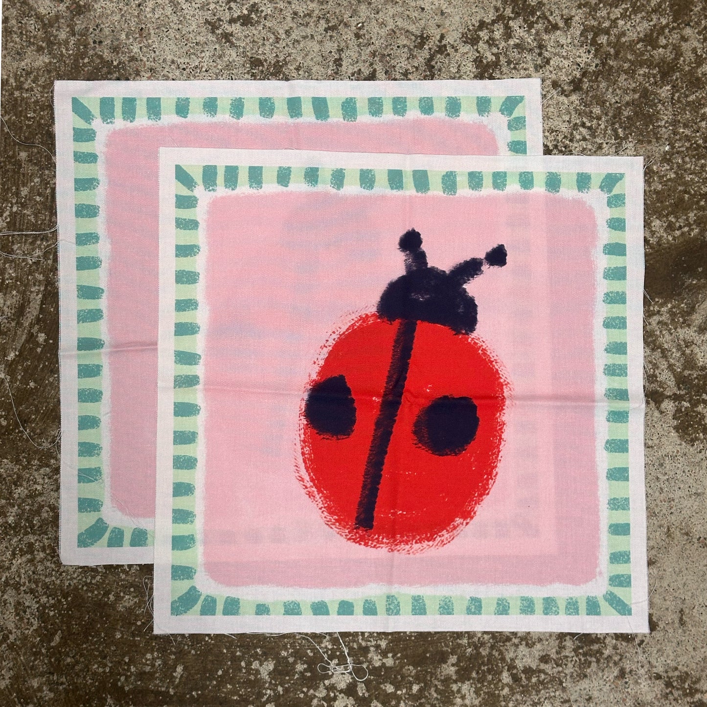 Ladybirds Cushion Panels (Pair) Sample