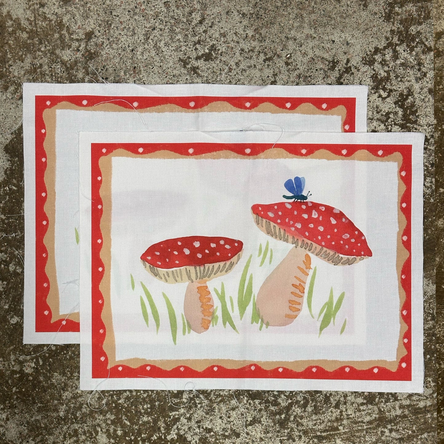 Toadstool Cushion Panels (Pair) Sample